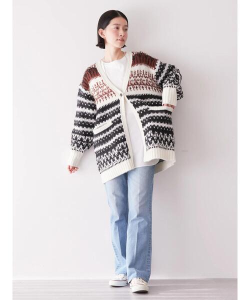 AMERICAN HOLIC（アメリカンホリック）の「フェアアイル柄ニットカーディガン（カーディガン/ボレロ・レディース・ブラウン・M/L）」の19枚目の写真