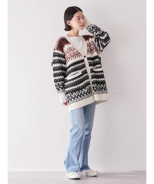 AMERICAN HOLIC（アメリカンホリック）の「フェアアイル柄ニットカーディガン（カーディガン/ボレロ・レディース・ブラウン・M/L）」の18枚目の写真