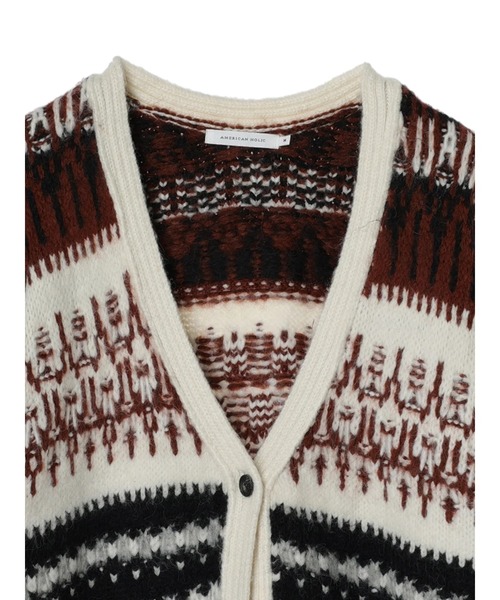 AMERICAN HOLIC（アメリカンホリック）の「フェアアイル柄ニットカーディガン（カーディガン/ボレロ・レディース・ブラウン・M/L）」の5枚目の写真