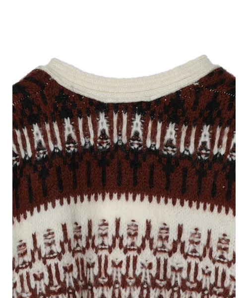 AMERICAN HOLIC（アメリカンホリック）の「フェアアイル柄ニットカーディガン（カーディガン/ボレロ・レディース・ブラウン・M/L）」の8枚目の写真