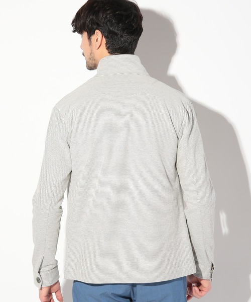 UNION STATION（ユニオンステーション）の「ワイヤー入りハニカムスタンドカラージャケット（テーラードジャケット・メンズ・ネイビー/オフホワイト・M/S/L/LL）」の7枚目の写真