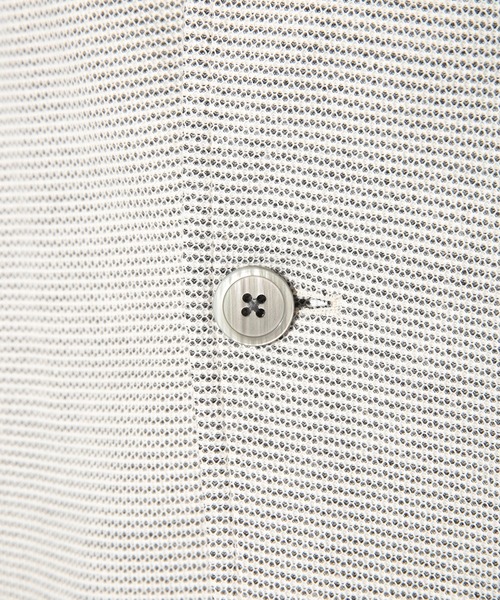 UNION STATION（ユニオンステーション）の「ワイヤー入りハニカムスタンドカラージャケット（テーラードジャケット・メンズ・ネイビー/オフホワイト・M/S/L/LL）」の11枚目の写真