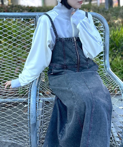 LEPSIM(レプシィム)の「配色トラックジャケット 991192(ジャージ・レディース・グレー/オフホワイト/ブルー/ネイビー・FREE)」の12枚目の写真