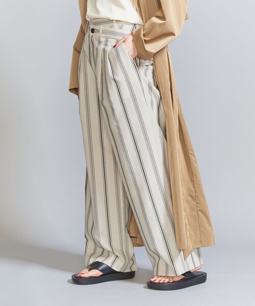 BEAUTY&YOUTH UNITED ARROWS(ビューティーアンドユースユナイテッドアローズ)の「レーヨンシルクネップ 2タック ストライプ パンツ(その他パンツ・レディース・オフホワイト/ブラック・S/M)」の20枚目の写真