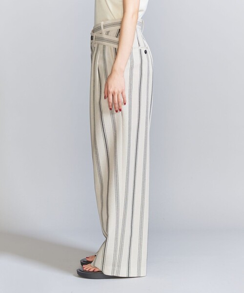 BEAUTY&YOUTH UNITED ARROWS(ビューティーアンドユースユナイテッドアローズ)の「レーヨンシルクネップ 2タック ストライプ パンツ(その他パンツ・レディース・オフホワイト/ブラック・S/M)」の22枚目の写真