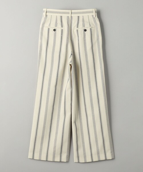 BEAUTY&YOUTH UNITED ARROWS(ビューティーアンドユースユナイテッドアローズ)の「レーヨンシルクネップ 2タック ストライプ パンツ(その他パンツ・レディース・オフホワイト/ブラック・S/M)」の3枚目の写真