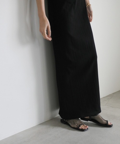 select MOCA（セレクトモカ）の「メッシュフラットサンダル（サンダル・レディース・アイボリー/ブラック・LARGE/MEDIUM/SMALL）」の4枚目の写真