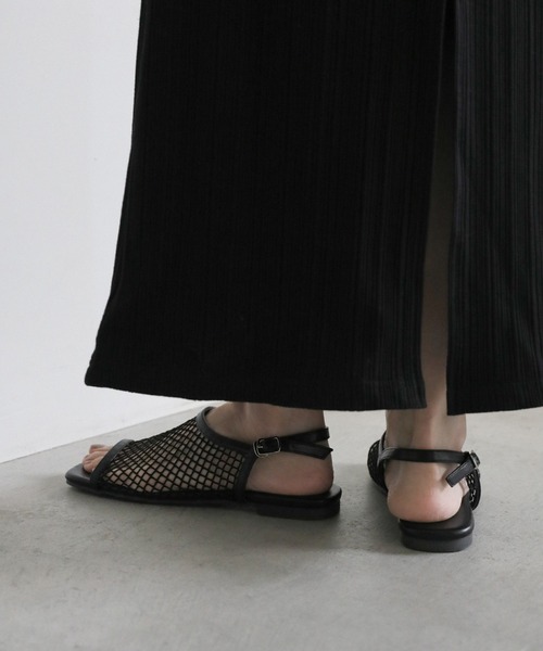 select MOCA（セレクトモカ）の「メッシュフラットサンダル（サンダル・レディース・アイボリー/ブラック・LARGE/MEDIUM/SMALL）」の7枚目の写真