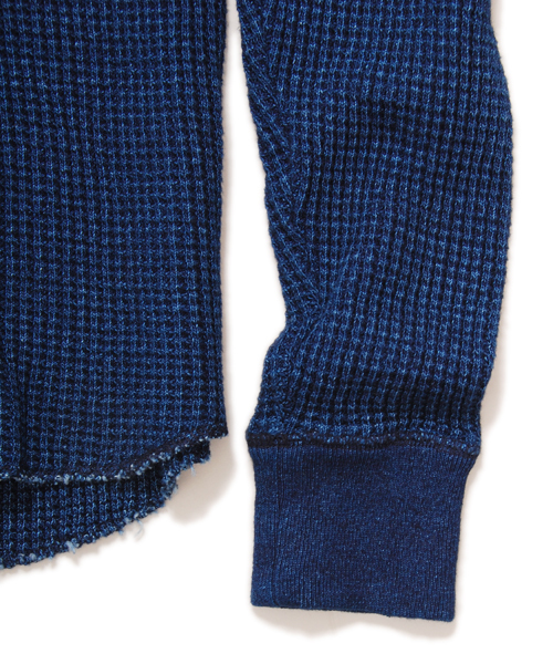 Denime(ドゥニーム)の「INDIGO HEAVY THERMAL/インディゴヘビーサーマル(Tシャツ/カットソー・メンズ・インディゴブルー・MEDIUM/SMALL/LARGE)」の7枚目の写真