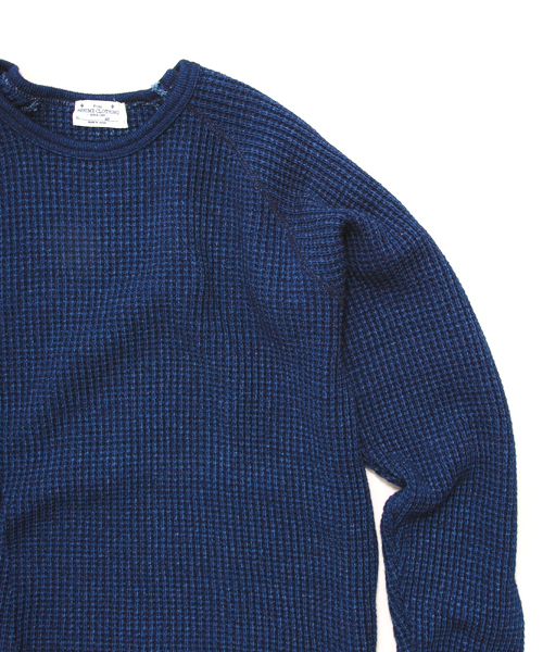 Denime(ドゥニーム)の「INDIGO HEAVY THERMAL/インディゴヘビーサーマル(Tシャツ/カットソー・メンズ・インディゴブルー・MEDIUM/SMALL/LARGE)」の2枚目の写真