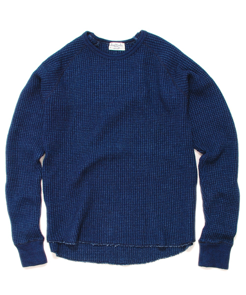 Denime(ドゥニーム)の「INDIGO HEAVY THERMAL/インディゴヘビーサーマル(Tシャツ/カットソー・メンズ・インディゴブルー・MEDIUM/SMALL/LARGE)」の9枚目の写真