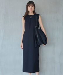 あい【美品】ICBノースリーブロングワンピース セール】 【WEB限定・洗える】サマーフレア ノースリーブ