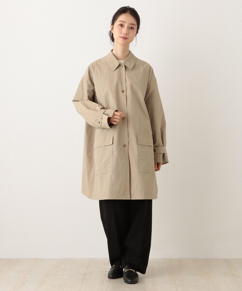 Afternoon Tea(アフタヌーンティー)の「防花粉ステンカラーコート(ステンカラーコート・レディース・ベージュ/ネイビー/アイボリー・MEDIUM)」の5枚目の写真