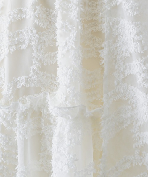 INTER FACTORY(インターファクトリー)の「ティアードフリルロングスカート made in INTER FACTORY(スカート・レディース・ホワイト/ブラック/ライトブルー・FREE)」の11枚目の写真