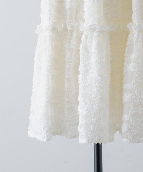 INTER FACTORY(インターファクトリー)の「ティアードフリルロングスカート made in INTER FACTORY(スカート・レディース・ホワイト/ブラック/ライトブルー・FREE)」の13枚目の写真