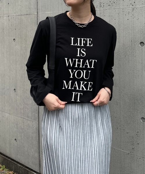 un dix cors（アンディコール）の「LIFEロゴロンTee（Tシャツ/カットソー・レディース・ブラック/ホワイト・FREE）」の17枚目の写真