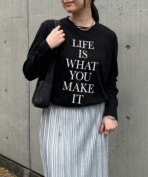 un dix cors（アンディコール）の「LIFEロゴロンTee（Tシャツ/カットソー・レディース・ブラック/ホワイト・FREE）」の18枚目の写真