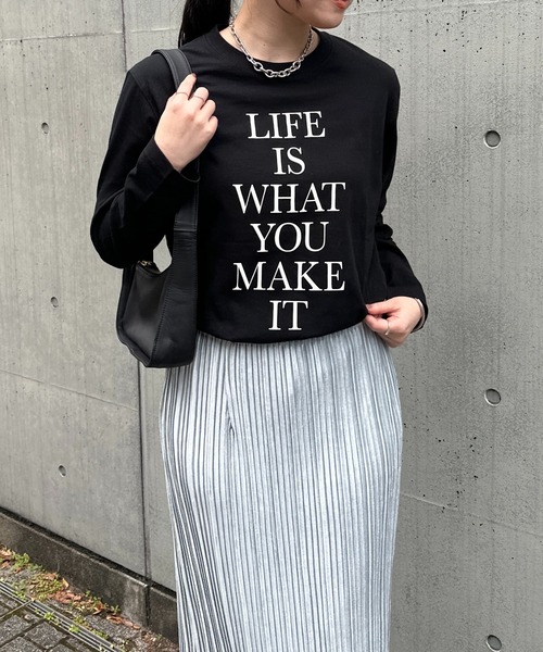 un dix cors（アンディコール）の「LIFEロゴロンTee（Tシャツ/カットソー・レディース・ブラック/ホワイト・FREE）」の21枚目の写真