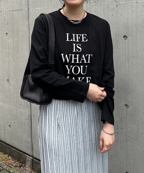 un dix cors（アンディコール）の「LIFEロゴロンTee（Tシャツ/カットソー・レディース・ブラック/ホワイト・FREE）」の22枚目の写真