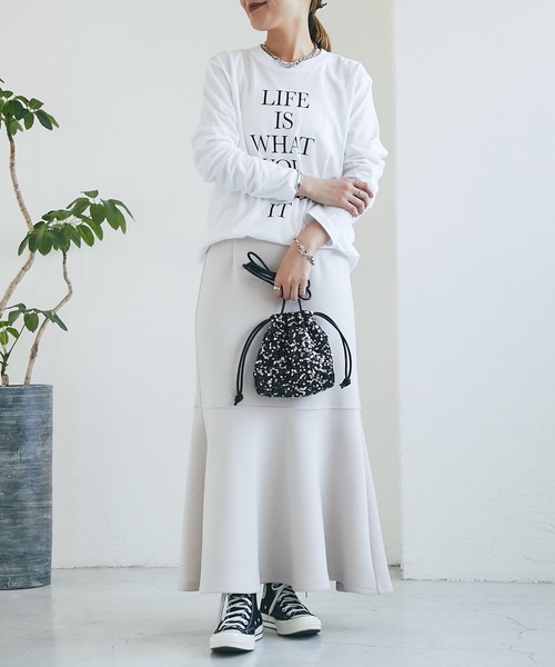 un dix cors（アンディコール）の「LIFEロゴロンTee（Tシャツ/カットソー・レディース・ブラック/ホワイト・FREE）」の12枚目の写真