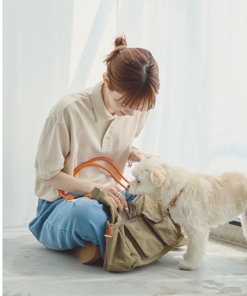 unclip（アンクリップ）の「ロープショルダーバッグ（ショルダーバッグ・メンズ・カーキ/アイボリー・FREE）」の9枚目の写真