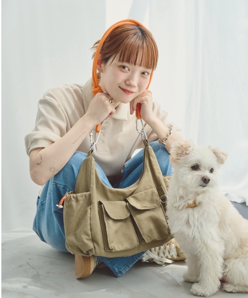 unclip（アンクリップ）の「ロープショルダーバッグ（ショルダーバッグ・メンズ・カーキ/アイボリー・FREE）」の7枚目の写真