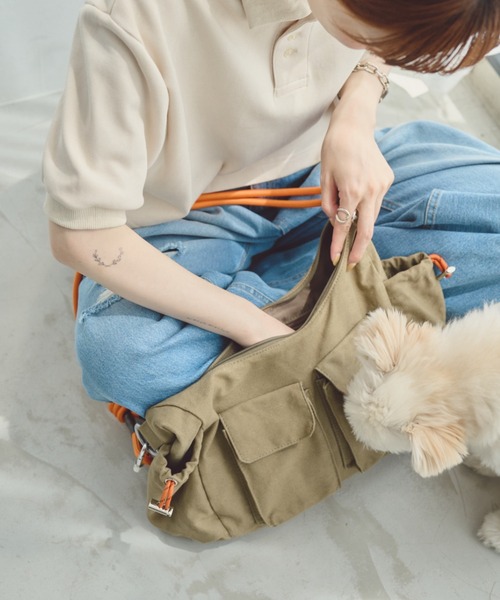 unclip（アンクリップ）の「ロープショルダーバッグ（ショルダーバッグ・メンズ・カーキ/アイボリー・FREE）」の11枚目の写真