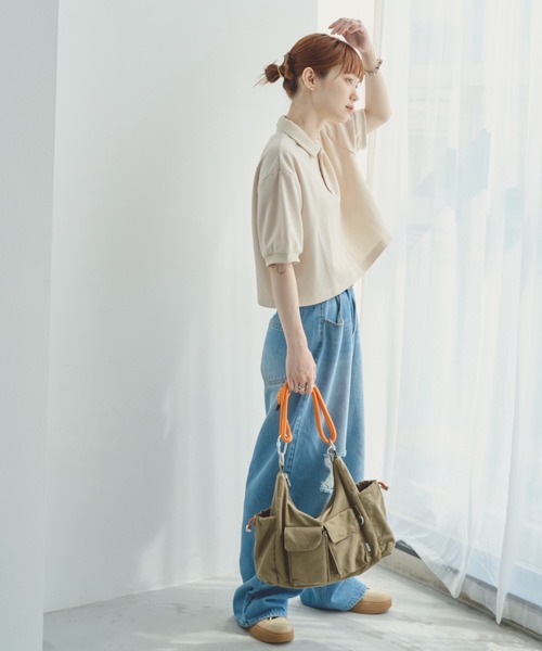 unclip（アンクリップ）の「ロープショルダーバッグ（ショルダーバッグ・メンズ・カーキ/アイボリー・FREE）」の13枚目の写真