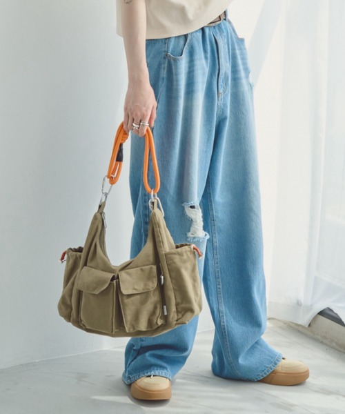 unclip（アンクリップ）の「ロープショルダーバッグ（ショルダーバッグ・メンズ・カーキ/アイボリー・FREE）」の18枚目の写真