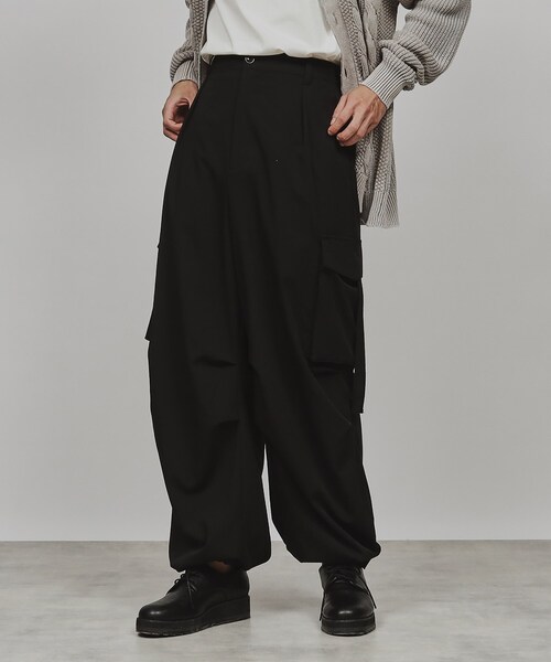 tk.TAKEO KIKUCHI（ティーケータケオキクチ）の「◆【WEB限定】ワイドカーゴスラックス（カーゴパンツ・メンズ・ブラック/ダークグリーン/チャコールグレー・01/02/03）」の18枚目の写真