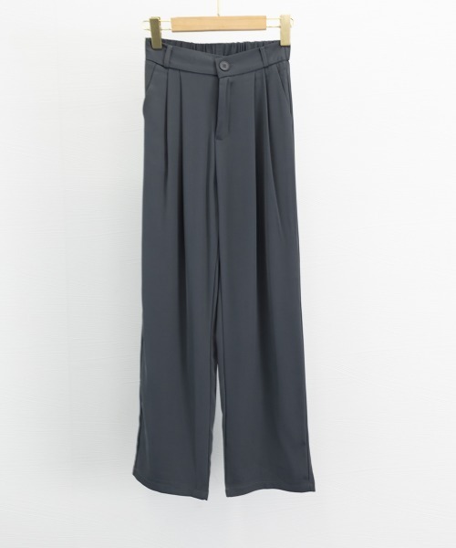 Miniministore（ミニミニストア）の「ワイドパンツ タック入り レディース（スラックス・レディース・ホワイト/ブラウン/ブラック/グレー・S/L/M）」の22枚目の写真