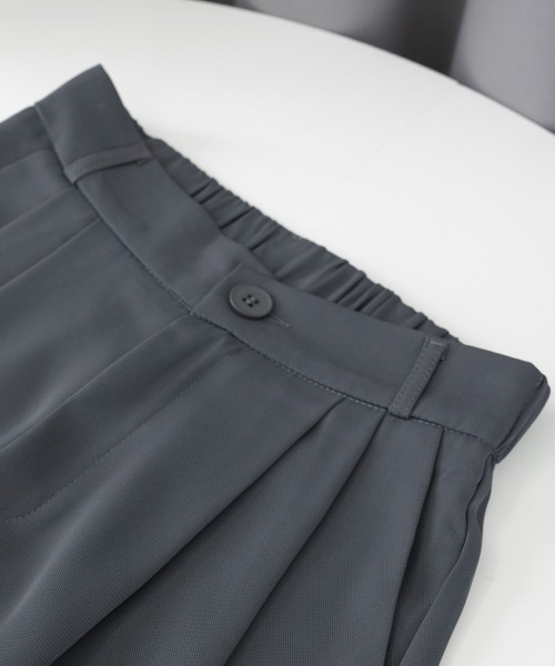 Miniministore（ミニミニストア）の「ワイドパンツ タック入り レディース（スラックス・レディース・ホワイト/ブラウン/ブラック/グレー・S/L/M）」の14枚目の写真