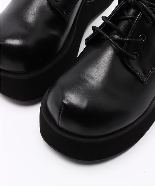 WEGO（ウィゴー）の「WEGO/ボリュームソールシューズ（ドレスシューズ・レディース・ホワイト/ブラック系その他/ブラック・MEDIUM/LARGE）」の10枚目の写真