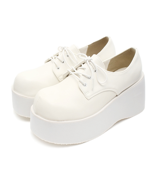 WEGO（ウィゴー）の「WEGO/ボリュームソールシューズ（ドレスシューズ・レディース・ホワイト/ブラック系その他/ブラック・MEDIUM/LARGE）」の8枚目の写真