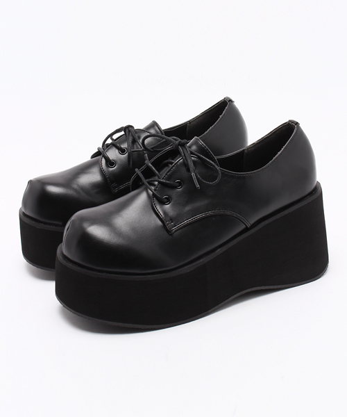 WEGO（ウィゴー）の「WEGO/ボリュームソールシューズ（ドレスシューズ・レディース・ホワイト/ブラック系その他/ブラック・MEDIUM/LARGE）」の6枚目の写真
