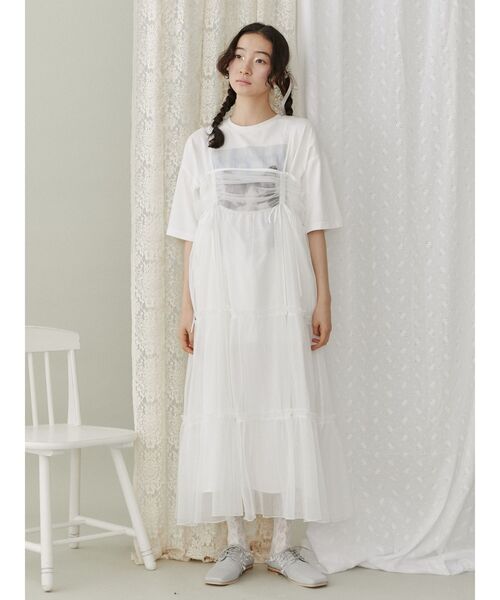 merry jenny（メリージェニー）の「ギンガムcat tee（Tシャツ/カットソー・レディース・オフホワイト/チャコールグレー/ブルー/ピンク・FREE）」の11枚目の写真