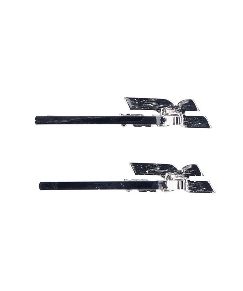 X-girl（エックスガール）の「STAR LOGO 2PCS HAIR PINS（ヘアピン・レディース・シルバー/ピンク・ONE SIZE）」の5枚目の写真