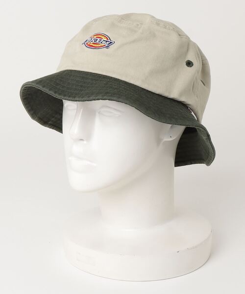 Dickies(ディッキーズ)の「【Dickies】 EX ICON TWO TONE BUCKET HAT(ハット・レディース・ホワイト/モスグリーン/ベージュ/ブラック・FREE)」の3枚目の写真