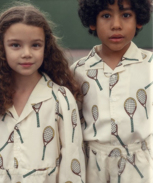 Mini Rodini（ミニロディーニ）の「mini rodini / テニス総柄ショートパンツ（その他パンツ・キッズ・オフホワイト・104/110/92/98/80/86/116/122）」の5枚目の写真