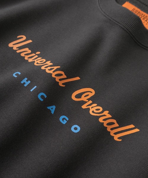 UNIVERSAL OVERALL(ユニバーサルオーバーオール)の「【UNIVERSAL OVERALL/ユニバーサルオーバーオール】カーシブロゴプリント&ピスネームタグデザイン ビッグシルエット クルーネックスウェット/長袖トレーナー/裏毛(スウェット・メンズ・グレー/チャコールグレー/オートミール・M/L/XL)」の7枚目の写真