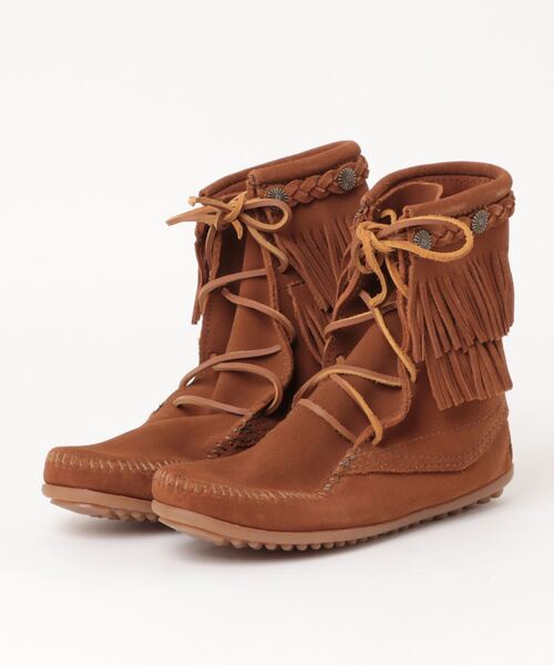 ★ミネトンカ MINNETONKA★ ダブルフリンジ トランパー ブーツ