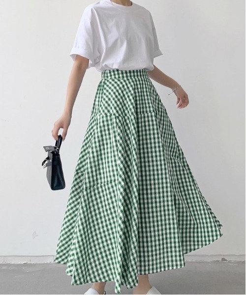 MM6 ロング・マキシ丈スカート 緑 2122623M0018 グリーン（緑）系 MM6 Maison Margiela(エムエムシックス