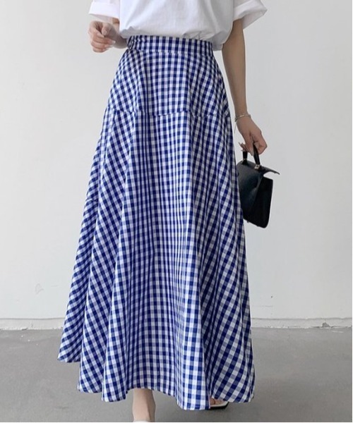 MM6 ロング・マキシ丈スカート 黒x紫 2122625M0073 SUMMER SALE】MM6 MAISON MARGIELA(エムエム6 メゾン マルジェラ