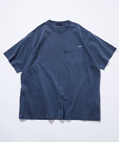 NAUTICA（ノーティカ）の「NAUTICA/ノーティカ Pigment Dyed Hidden Logo S/S PKT Tee/ピグメントダイ ヒドゥンロゴ ショートスリーブ ポケットTシャツ（Tシャツ/カットソー・メンズ・ブルーグリーン/チャコールグレー/ベージュ/ネイビー・X-LARGE/SMALL/MEDIUM/LARGE）」の3枚目の写真