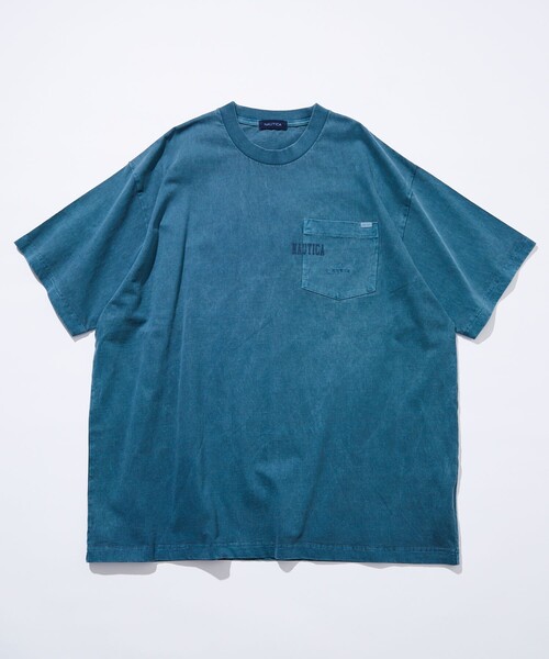 NAUTICA（ノーティカ）の「NAUTICA/ノーティカ Pigment Dyed Hidden Logo S/S PKT Tee/ピグメントダイ ヒドゥンロゴ ショートスリーブ ポケットTシャツ（Tシャツ/カットソー・メンズ・ブルーグリーン/チャコールグレー/ベージュ/ネイビー・X-LARGE/SMALL/MEDIUM/LARGE）」の4枚目の写真