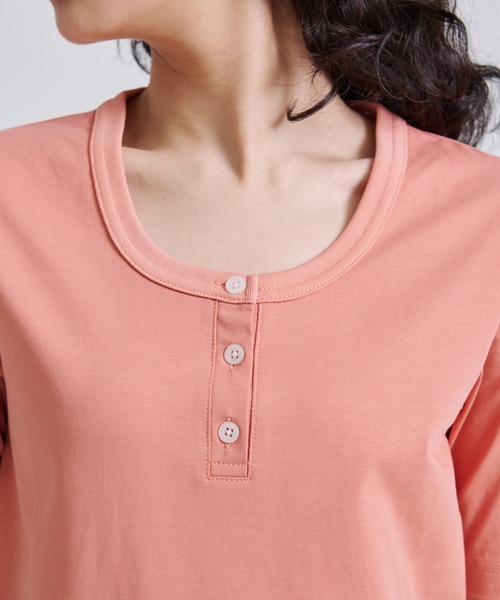 Eddie Bauer(エディーバウアー)の「プレーティング天竺 ヘンリーネック 半袖 Tシャツ(Tシャツ/カットソー・レディース・ライトグリーン/ダークオレンジ/ブラック・XL/L/M/S)」の15枚目の写真