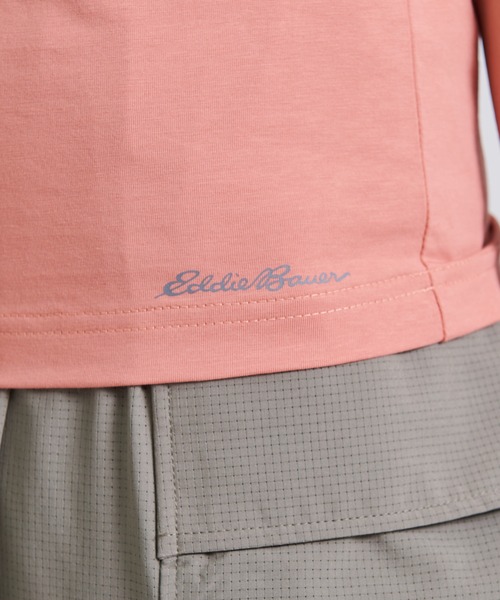 Eddie Bauer(エディーバウアー)の「プレーティング天竺 ヘンリーネック 半袖 Tシャツ(Tシャツ/カットソー・レディース・ライトグリーン/ダークオレンジ/ブラック・XL/L/M/S)」の17枚目の写真