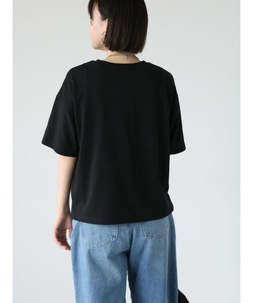 Lugnoncure(ルノンキュール)の「【抗菌防臭】クルーネック天竺Tシャツ(Tシャツ/カットソー・レディース・ブラック/チャコールグレー/オフホワイト・F)」の22枚目の写真