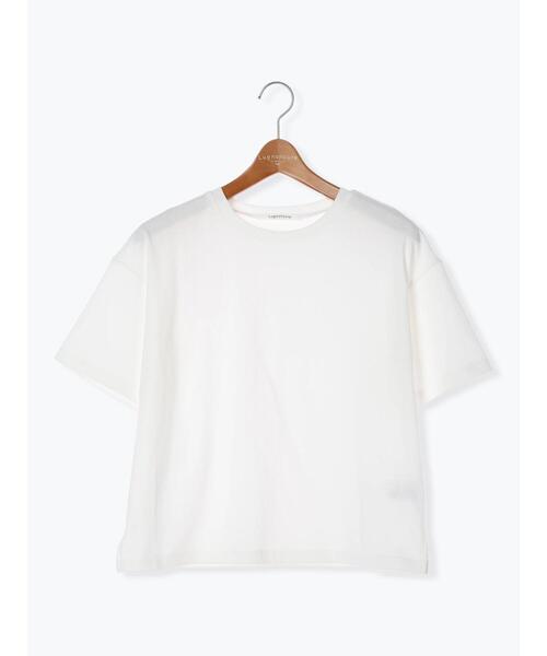 Lugnoncure(ルノンキュール)の「【抗菌防臭】クルーネック天竺Tシャツ(Tシャツ/カットソー・レディース・ブラック/チャコールグレー/オフホワイト・F)」の16枚目の写真
