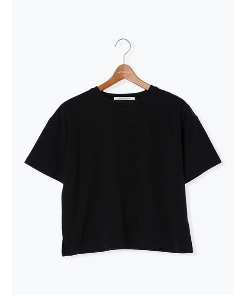 Lugnoncure(ルノンキュール)の「【抗菌防臭】クルーネック天竺Tシャツ(Tシャツ/カットソー・レディース・ブラック/チャコールグレー/オフホワイト・F)」の9枚目の写真